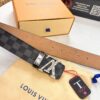 6932031b3a89a121ed551027 LV Men's Belt, New Arrival, Genuine Cowhide Leather, Matte Finish, Corrosion-Resistant Letter Hardware, 3.8cm Width