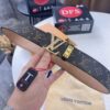 6932031b3a89a121ed55102c LV Men's Belt, New Arrival, Louis Vuitton Leather Belt, 3.8cm Width, Full-Grain Cowhide Matte Buckle with Etched Logo Hardware, Authentic NXP Chip, Imported Plaid Fabric