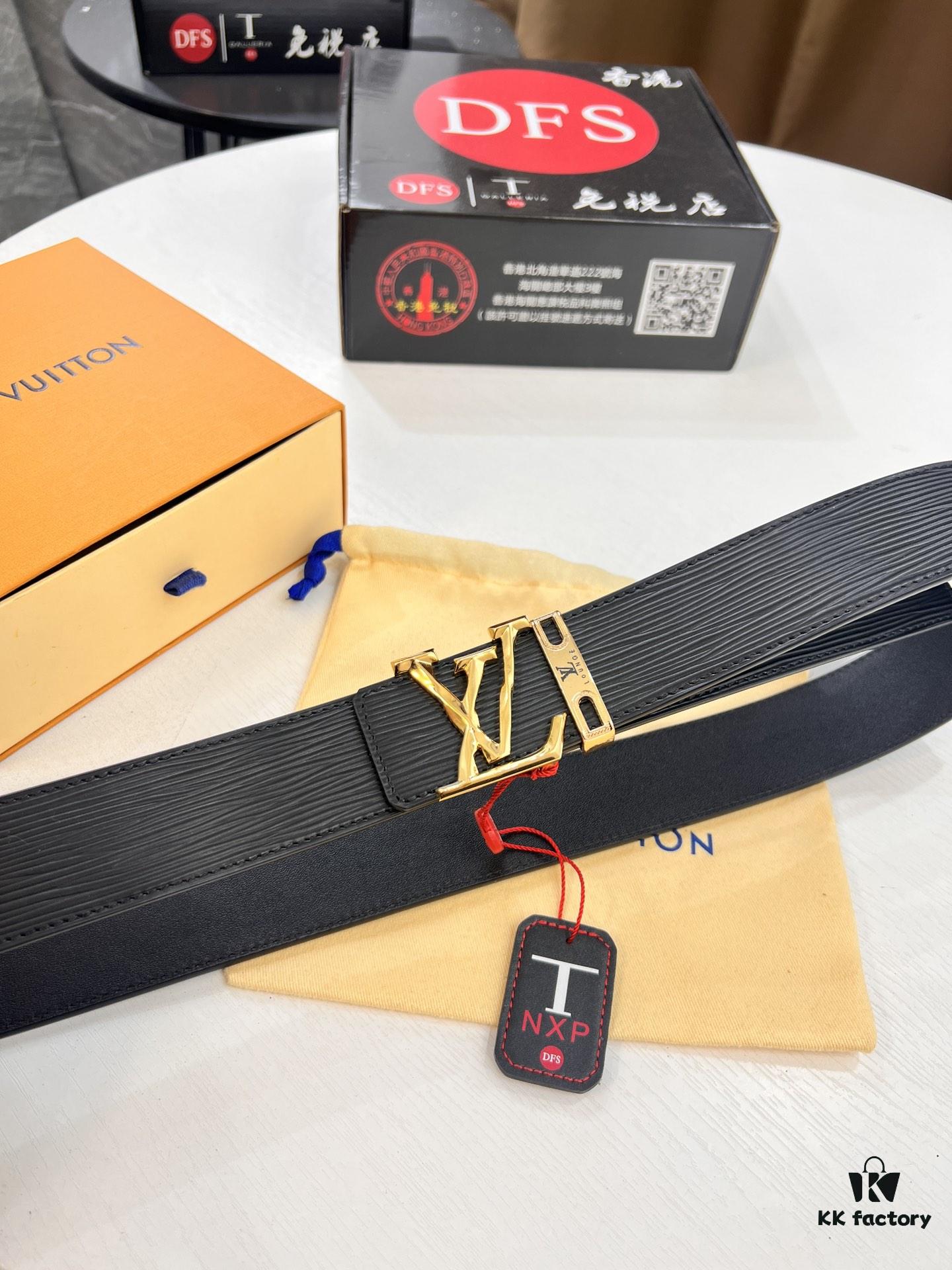 6932031c3a89a121ed551036 Top-Tier Louis Vuitton LV Belt, Double-Sided Wear, French Top-Grain Calfskin with NXP RFID Chip, 3.8cm Width, Authentic Metal Hardware, Hong Kong Duty-Free T Gift Box