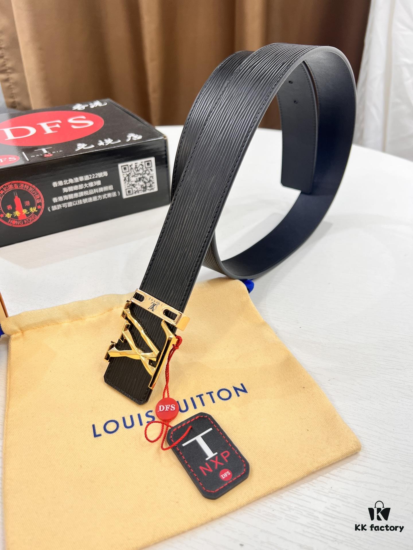 6932031c3a89a121ed551038 Top-Tier Louis Vuitton LV Belt, Double-Sided Wear, French Top-Grain Calfskin with NXP RFID Chip, 3.8cm Width, Authentic Metal Hardware, Hong Kong Duty-Free T Gift Box