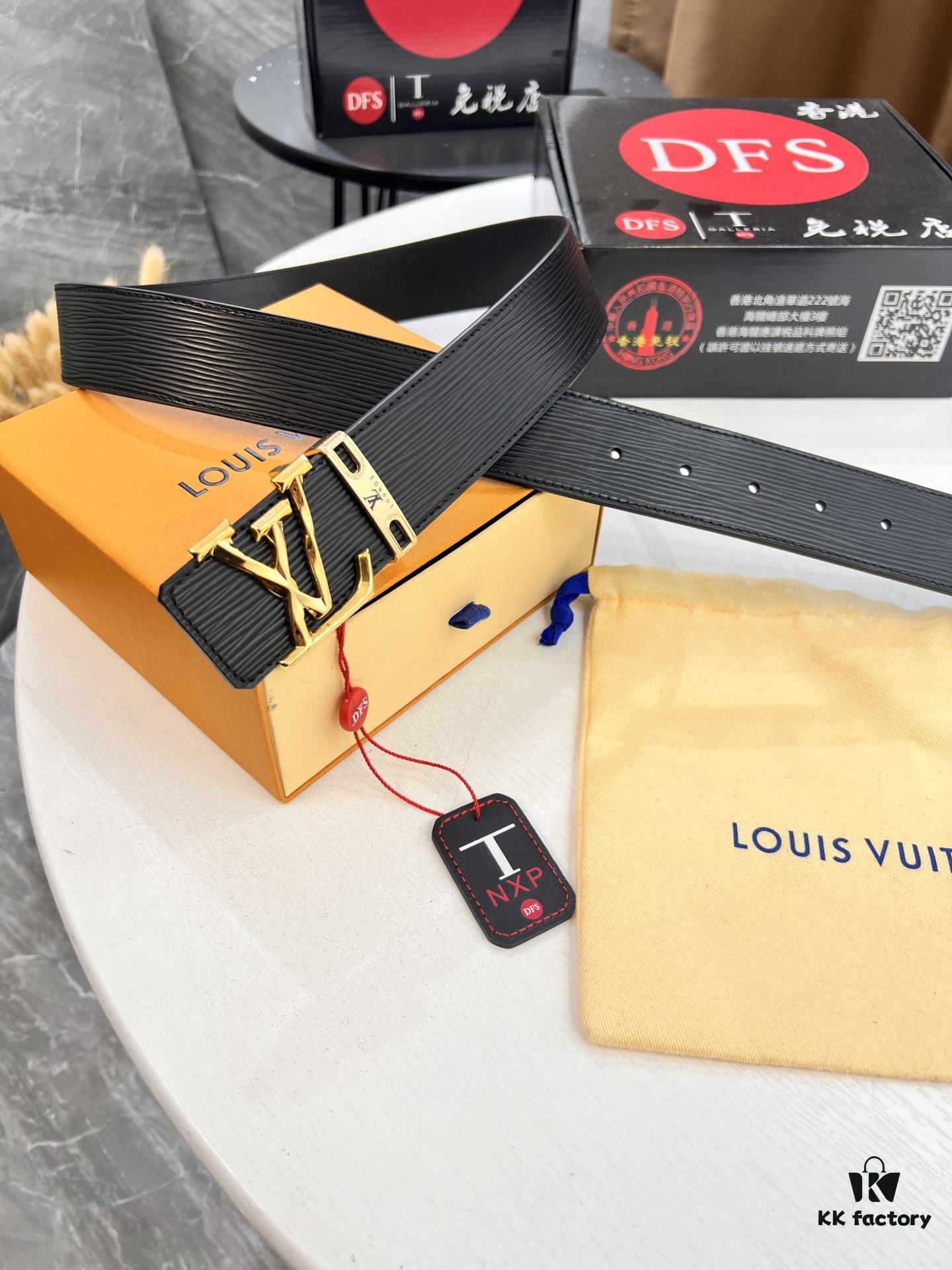 6932031c3a89a121ed551039 Top-Tier Louis Vuitton LV Belt, Double-Sided Wear, French Top-Grain Calfskin with NXP RFID Chip, 3.8cm Width, Authentic Metal Hardware, Hong Kong Duty-Free T Gift Box
