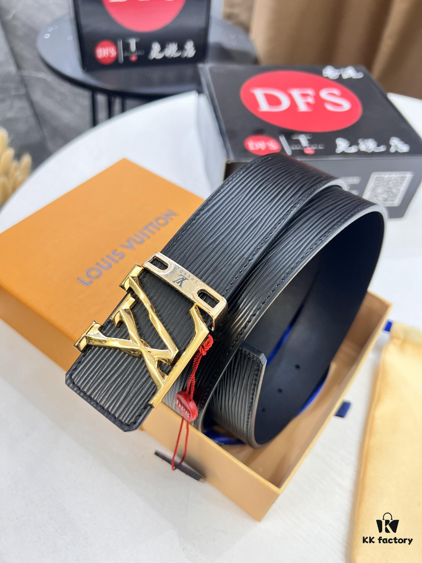 6932031d3a89a121ed55103a Top-Tier Louis Vuitton LV Belt, Double-Sided Wear, French Top-Grain Calfskin with NXP RFID Chip, 3.8cm Width, Authentic Metal Hardware, Hong Kong Duty-Free T Gift Box