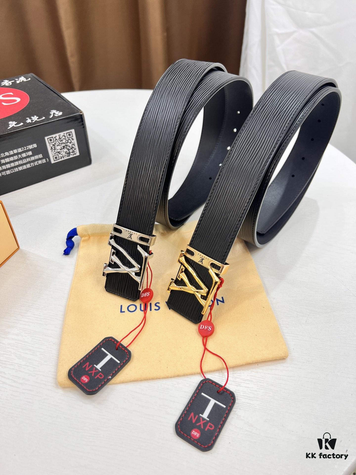 6932031d3a89a121ed55103b Top-Tier Louis Vuitton LV Belt, Double-Sided Wear, French Top-Grain Calfskin with NXP RFID Chip, 3.8cm Width, Authentic Metal Hardware, Hong Kong Duty-Free T Gift Box