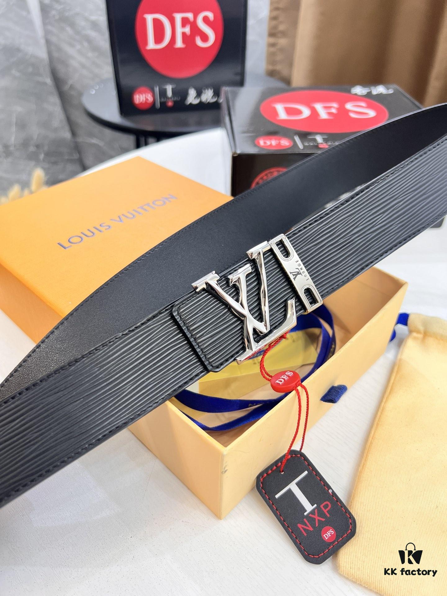 6932031d3a89a121ed55103d Top-Tier Louis Vuitton LV Belt, Double-Sided Wear, French Top-Grain Calfskin with NXP RFID Chip, 3.8cm Width, Genuine Steel Hardware, Hong Kong Duty-Free T Gift Box
