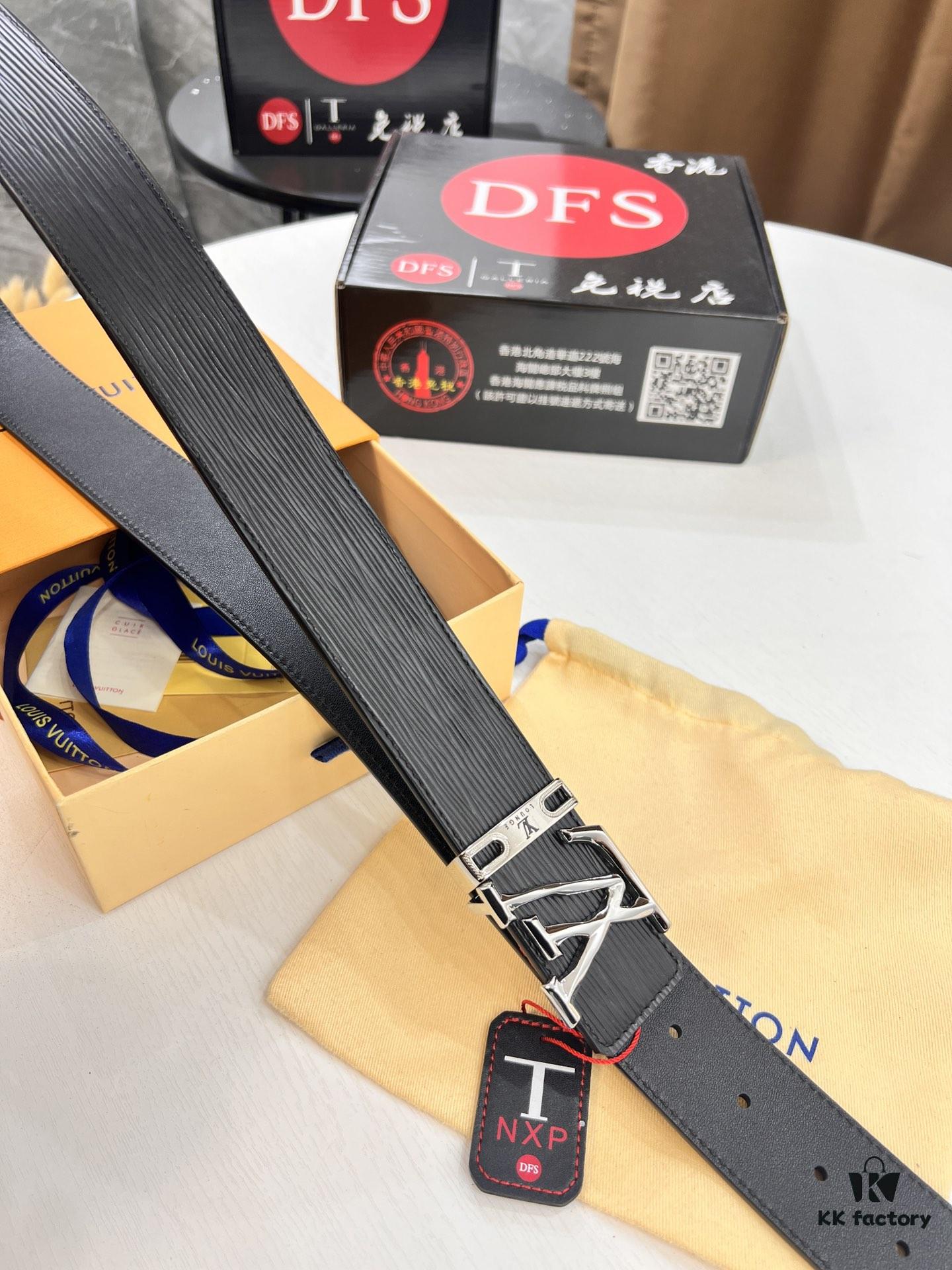 6932031d3a89a121ed551040 Top-Tier Louis Vuitton LV Belt, Double-Sided Wear, French Top-Grain Calfskin with NXP RFID Chip, 3.8cm Width, Genuine Steel Hardware, Hong Kong Duty-Free T Gift Box