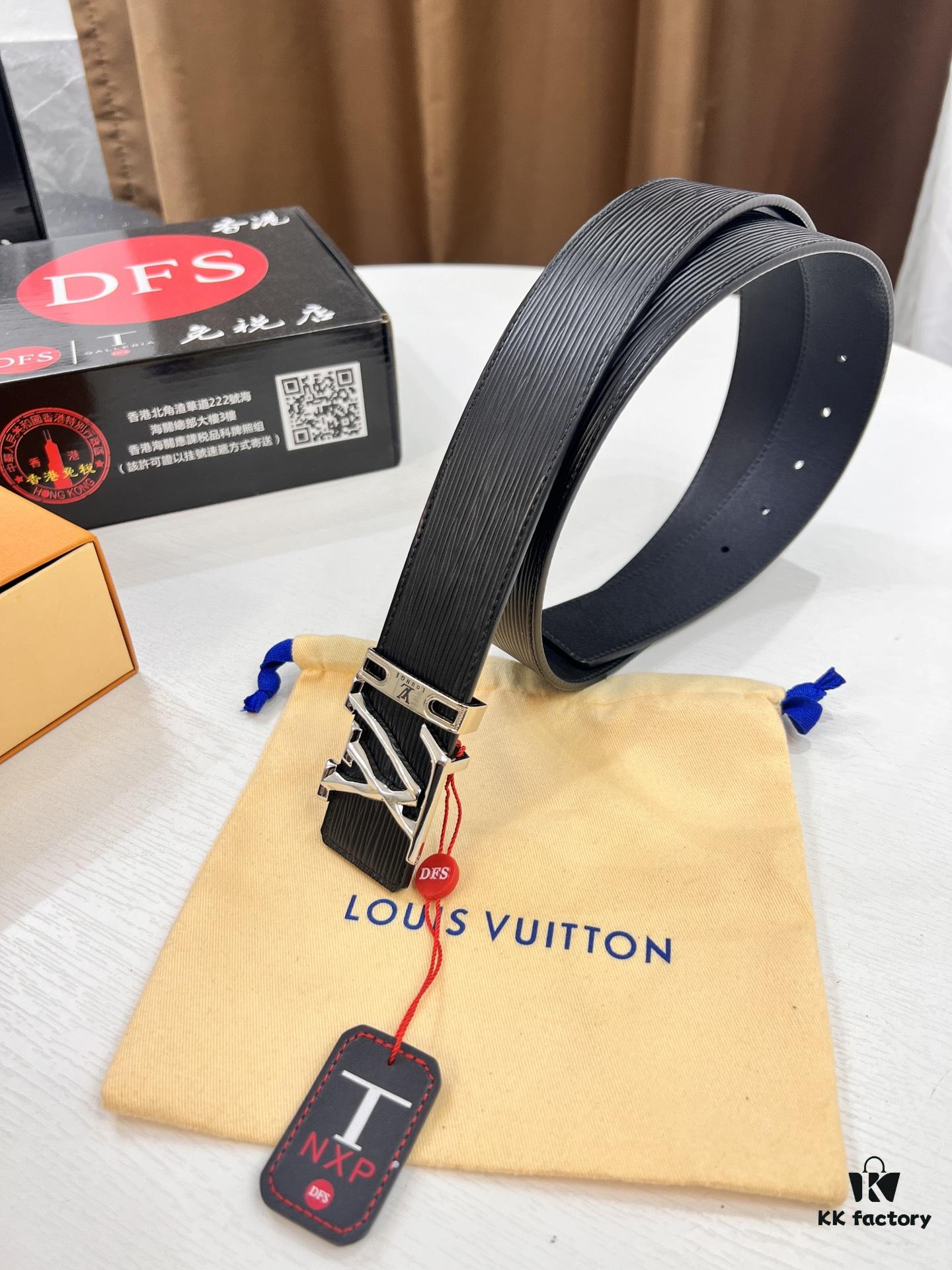 6932031d3a89a121ed551041 Top-Tier Louis Vuitton LV Belt, Double-Sided Wear, French Top-Grain Calfskin with NXP RFID Chip, 3.8cm Width, Genuine Steel Hardware, Hong Kong Duty-Free T Gift Box
