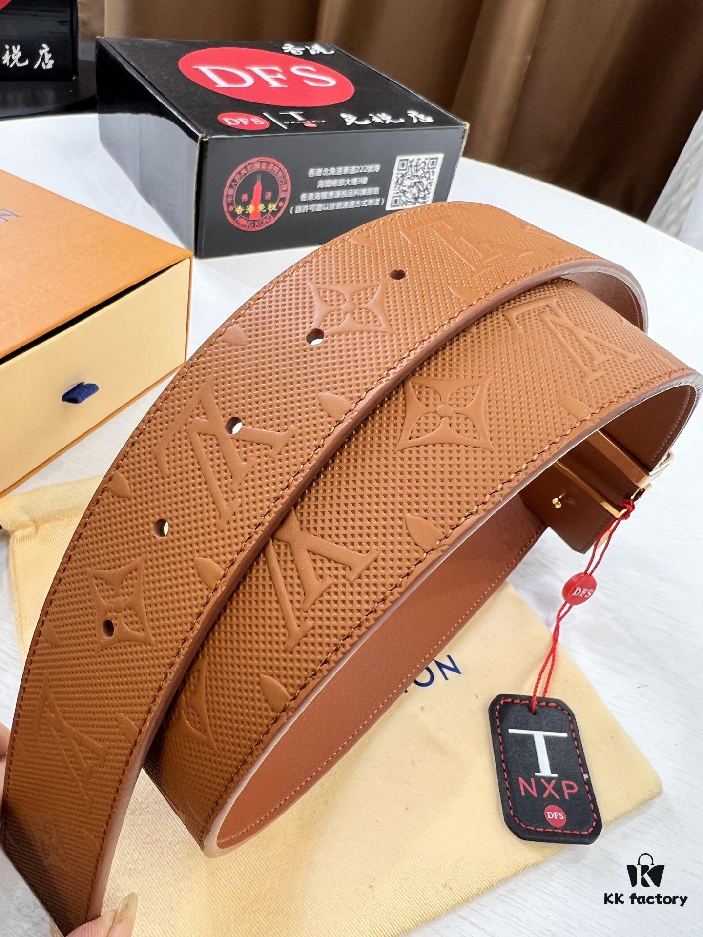 6932031e3a89a121ed551048 LV Men's Belt, Imported Genuine First-Layer Cowhide, Reversible Design, 3.8cm Width, Premium Quality with NXP Anti-Counterfeit Chip