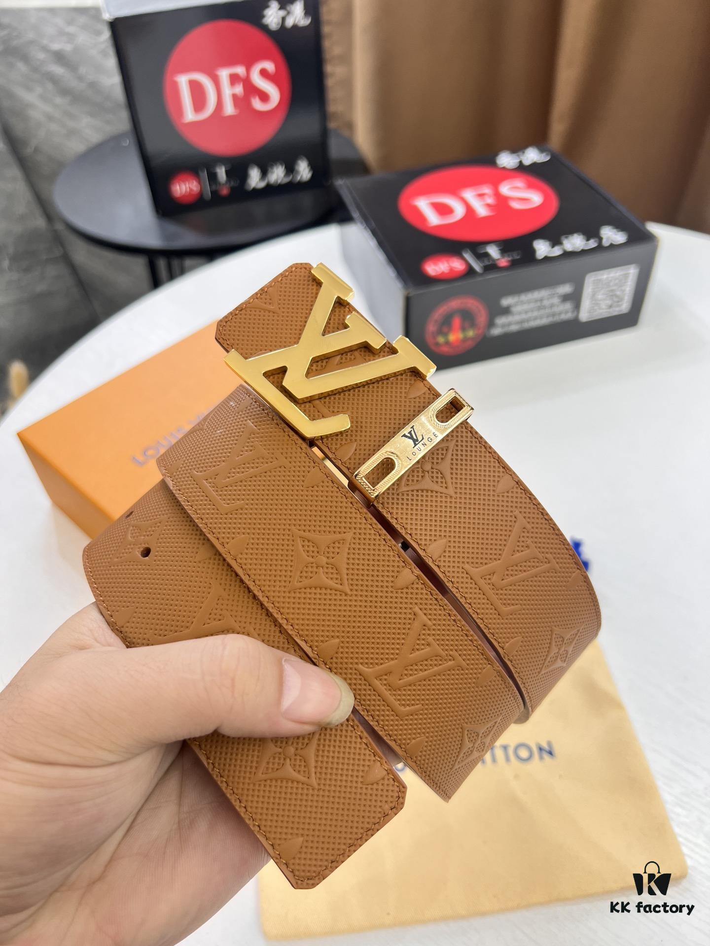 6932031e3a89a121ed551049 LV Men's Belt, Imported Genuine First-Layer Cowhide, Reversible Design, 3.8cm Width, Premium Quality with NXP Anti-Counterfeit Chip