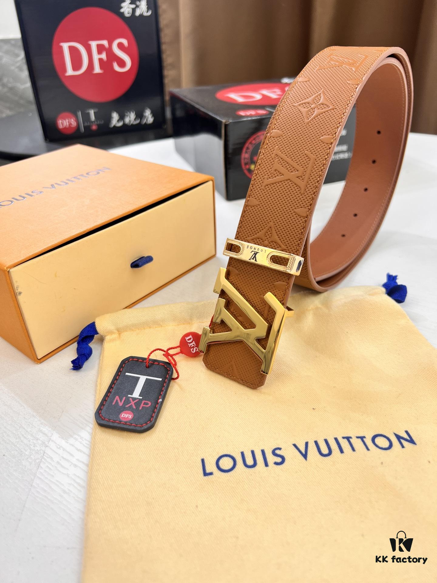 6932031e3a89a121ed55104a LV Men's Belt, Imported Genuine First-Layer Cowhide, Reversible Design, 3.8cm Width, Premium Quality with NXP Anti-Counterfeit Chip