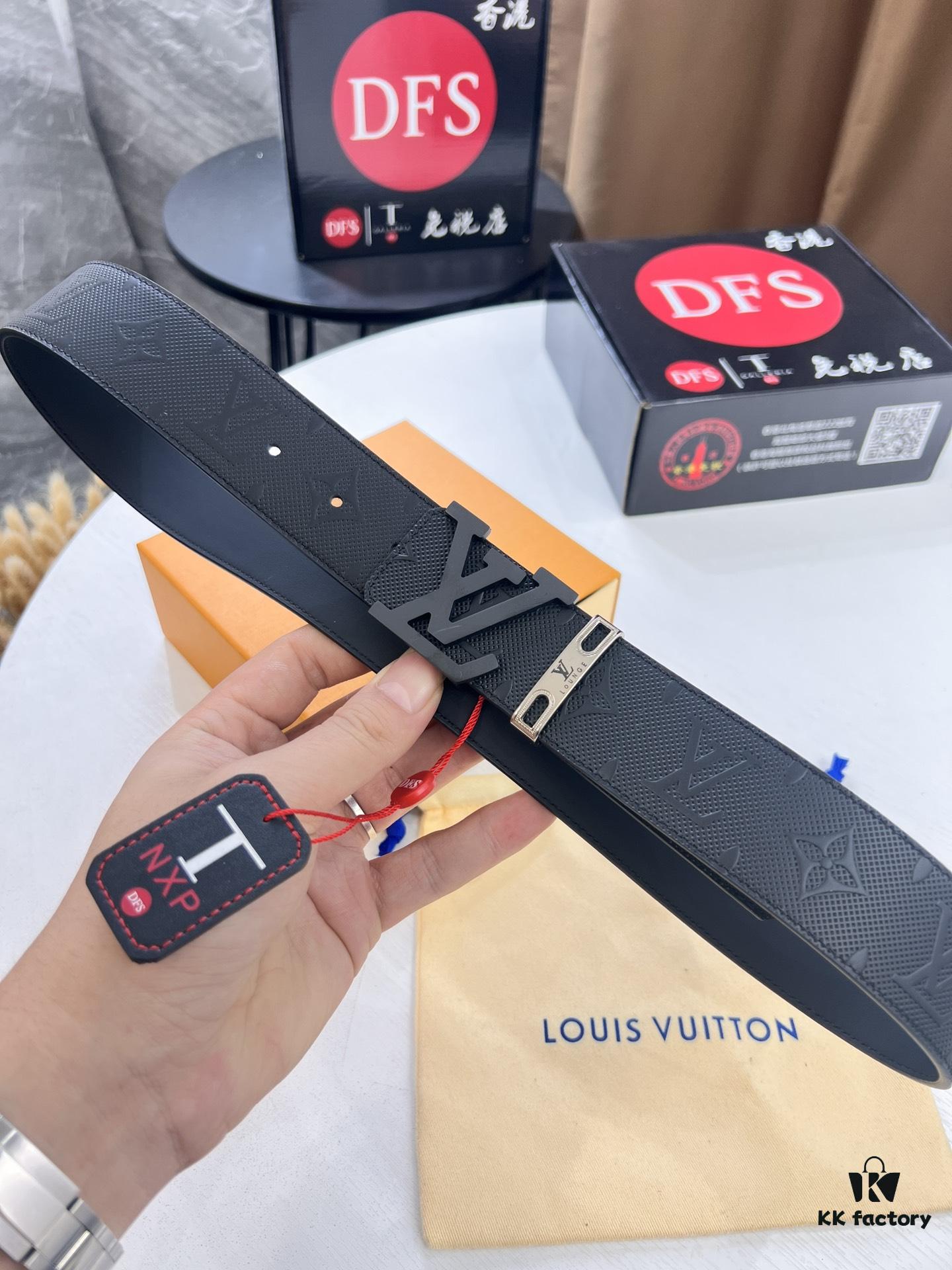 6932031e3a89a121ed55104d Louis Vuitton LV Men's Belt, 3.8cm Width, Genuine Top-Grade Cowhide Leather, Double-Sided Use, NXP Anti-Counterfeit Chip, Duty-Free Packaging