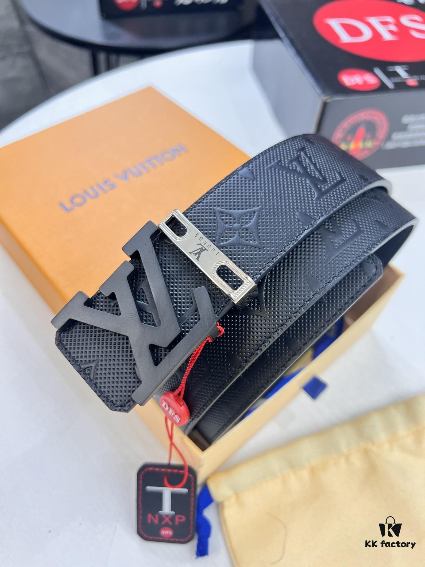 6932031e3a89a121ed551051 Louis Vuitton LV Men's Belt, 3.8cm Width, Genuine Top-Grade Cowhide Leather, Double-Sided Use, NXP Anti-Counterfeit Chip, Duty-Free Packaging