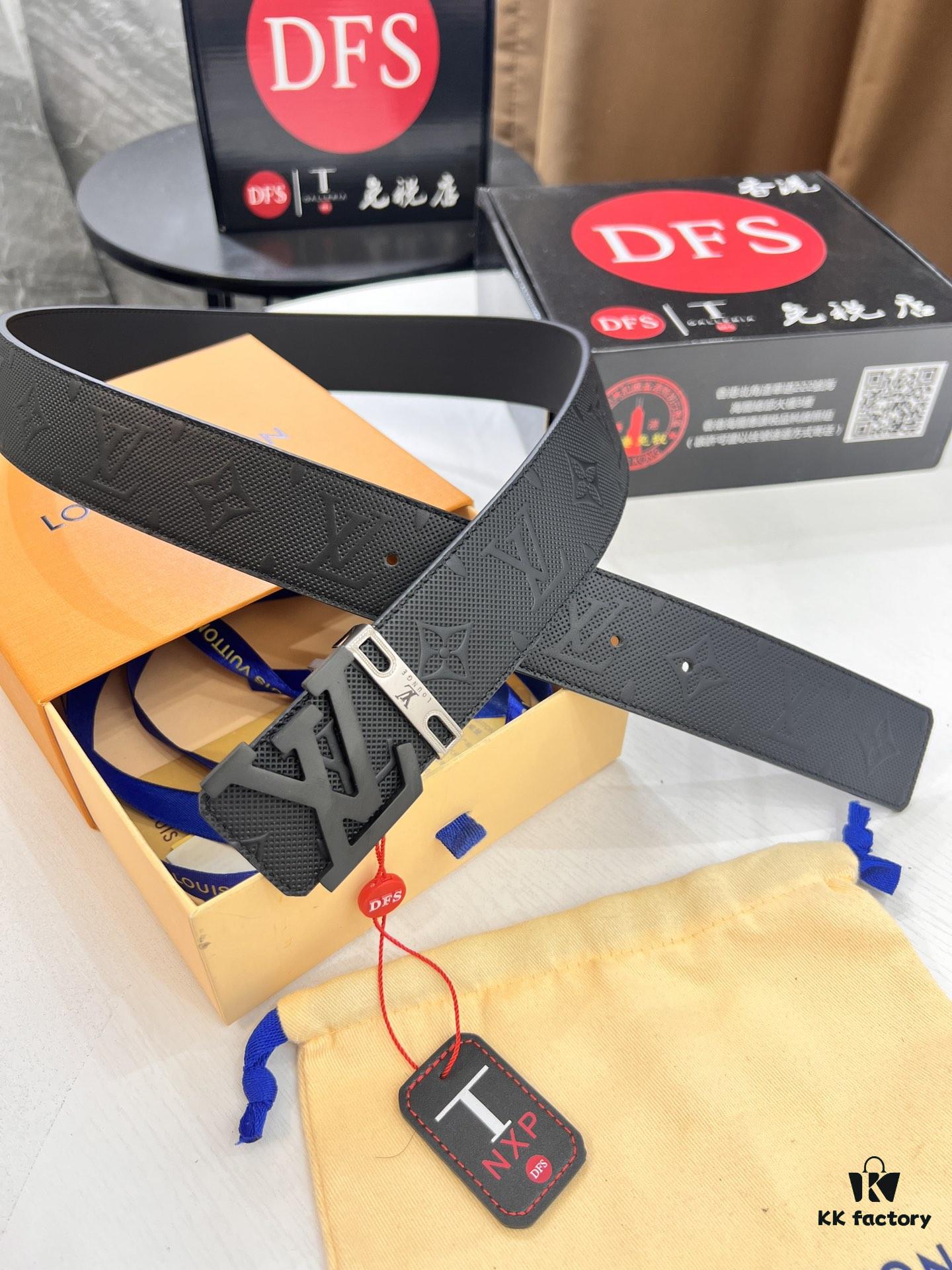 6932031e3a89a121ed551052 Louis Vuitton LV Men's Belt, 3.8cm Width, Genuine Top-Grade Cowhide Leather, Double-Sided Use, NXP Anti-Counterfeit Chip, Duty-Free Packaging