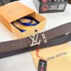 6932031f3a89a121ed551055 Arrival of Louis Vuitton LV Men's Belt, ZP Mould Design, Imported Genuine Original Print, Full-Grain Cowhide Leather, Double-Sided Usage, 3.8cm Width