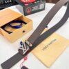 6932031f3a89a121ed551058 Arrival of Louis Vuitton LV Men's Belt, ZP Mould Design, Imported Genuine Original Print, Full-Grain Cowhide Leather, Double-Sided Usage, 3.8cm Width