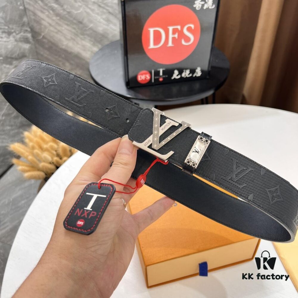 693203223a89a121ed55105d Original Factory Premium Hong Kong Tax-Free T Gift Box 🎁 (NXP RFID Tag with Verifiable Authentication), Belt with Louis Vuitton LV Buckle, Made of French Top-Grade Embossed Cowhide Leather, 3.8cm Width, High-Quality Stainless Steel Hardware with Corroded Pattern Design
