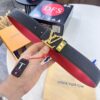 693203243a89a121ed55107d Top-Tier Louis Vuitton LV Belt, Genuine Crocodile-Texture Top-Grain Calfskin Leather, 3.8cm Width, Original Factory Hong Kong Duty-Free T Gift Box, NXP RFID Chip (Verifiable on Official Website), Stainless Steel Hardware, Hidden Buckle Design