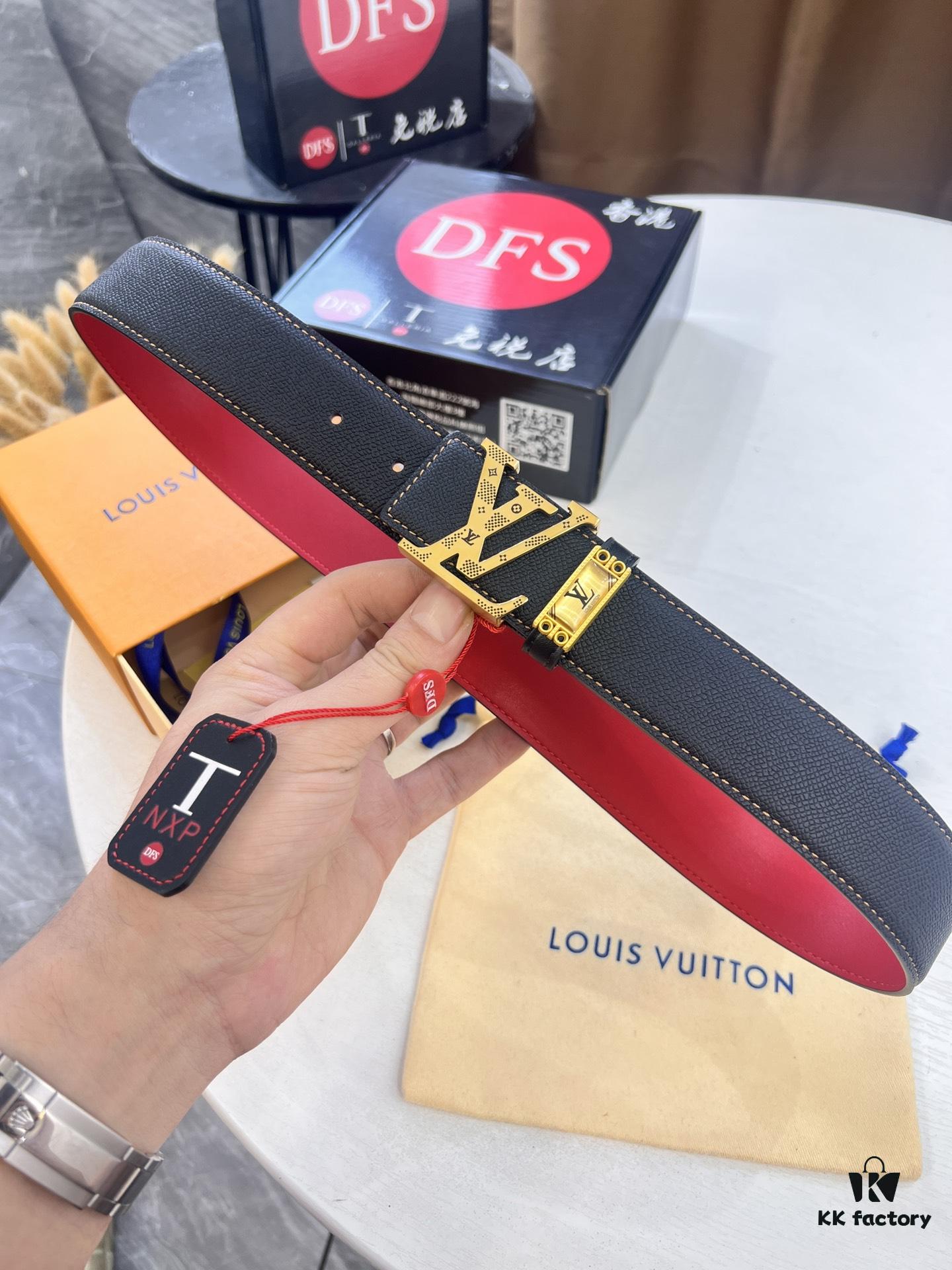 693203243a89a121ed55107d Top-Tier Louis Vuitton LV Belt, Genuine Crocodile-Texture Top-Grain Calfskin Leather, 3.8cm Width, Original Factory Hong Kong Duty-Free T Gift Box, NXP RFID Chip (Verifiable on Official Website), Stainless Steel Hardware, Hidden Buckle Design