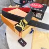 693203253a89a121ed551082 Top-Tier Louis Vuitton LV Belt, Genuine Crocodile-Texture Top-Grain Calfskin Leather, 3.8cm Width, Original Factory Hong Kong Duty-Free T Gift Box, NXP RFID Chip (Verifiable on Official Website), Stainless Steel Hardware, Hidden Buckle Design