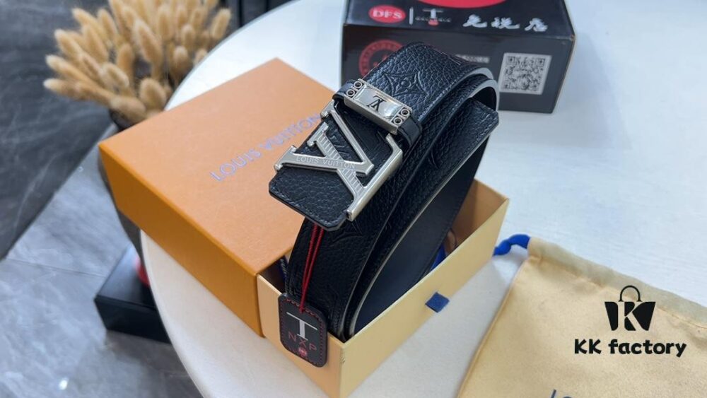 693203263a89a121ed551095 LV New Model Embossed Leather Belt, Fashion Casual Style