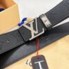 693203263a89a121ed551097 Louis Vuitton LV Men's Belt, Imported Genuine First-Layer Cowhide, 3.8cm Width, Brass Hardware with Precision Lettering