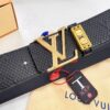 693203273a89a121ed55109e Louis Vuitton LV Men's Belt, Imported Genuine Original Factory Embossing, Top-Quality Full-Grain Calfskin Leather, 3.8cm Width, Brass Hardware with Precision Lettering