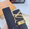 693203273a89a121ed55109f Louis Vuitton LV Men's Belt, Imported Genuine Original Factory Embossing, Top-Quality Full-Grain Calfskin Leather, 3.8cm Width, Brass Hardware with Precision Lettering