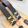693203273a89a121ed5510a3 Louis Vuitton LV Men's Belt, Imported Genuine Original Factory Embossing, Top-Quality Full-Grain Calfskin Leather, 3.8cm Width, Brass Hardware with Precision Lettering
