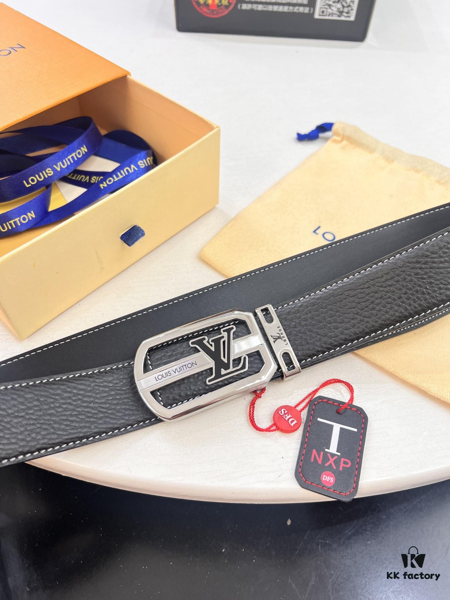 693203293a89a121ed5510a5 Top-tier Louis Vuitton LV Belt, Original Factory Hong Kong Duty-Free T Gift Box (NXP RFID Tag with Verifiable Chip), French Crocodile Ostrich Grain Full-Grain Calfskin, 3.8cm Width, Stainless Steel Precision Buckle with Beveled Edges