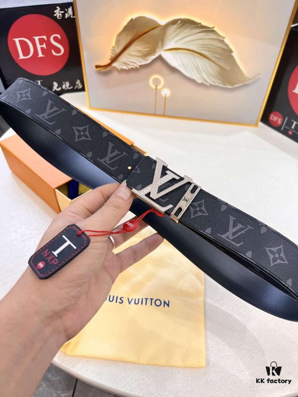 6932032b3a89a121ed5510ad Louis Vuitton LV Belt, ZP Synchronized New Men's Belt with Monogram Imported Fabric, Full-Grain Calfskin Plain Weave, Reversible Design, Diamond-Paved Letter Hardware, 3.8cm Width