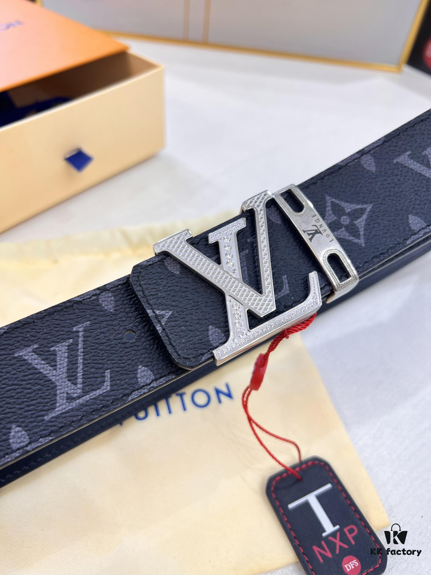 6932032b3a89a121ed5510ae Louis Vuitton LV Belt, ZP Synchronized New Men's Belt with Monogram Imported Fabric, Full-Grain Calfskin Plain Weave, Reversible Design, Diamond-Paved Letter Hardware, 3.8cm Width