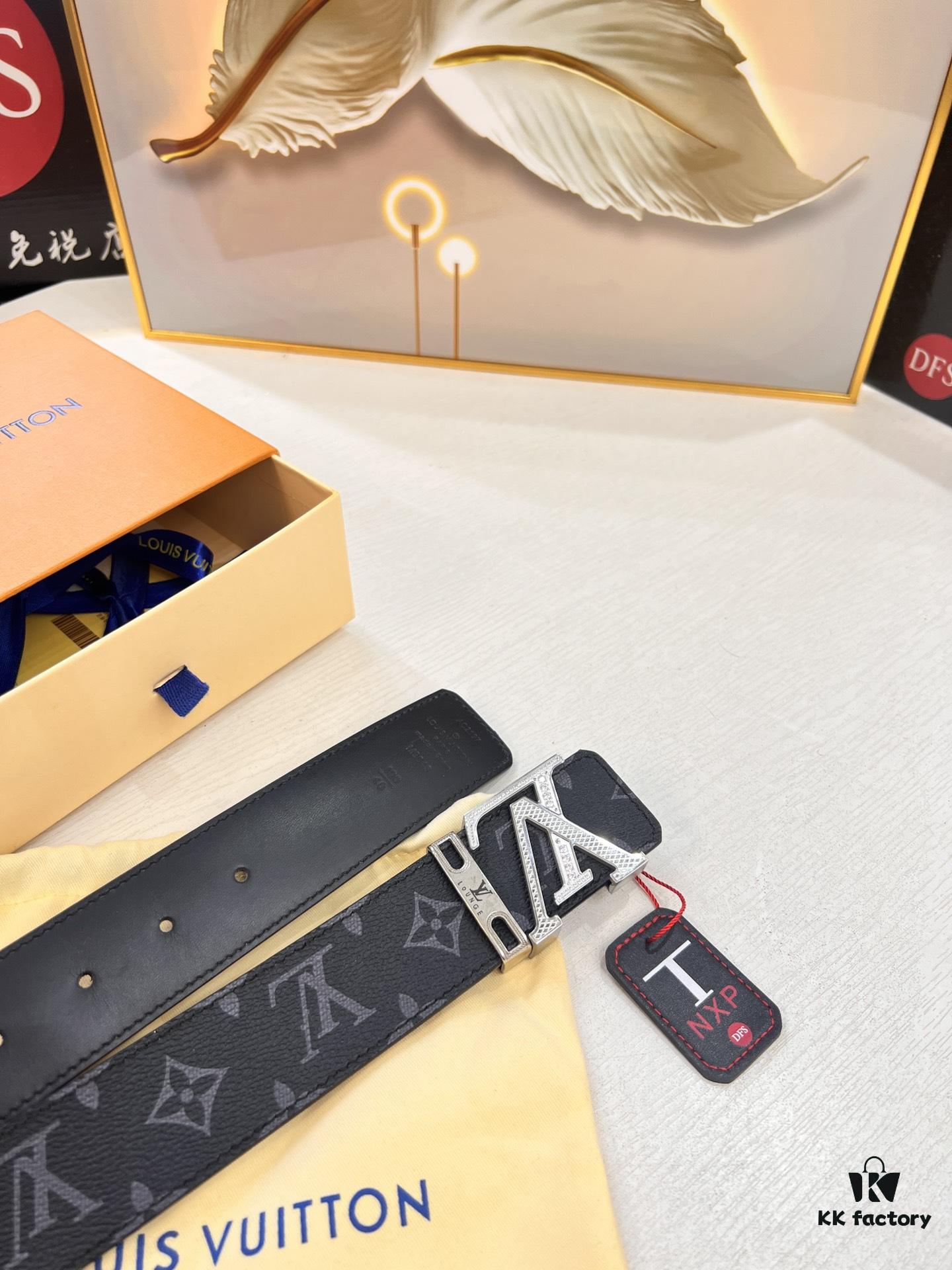 6932032b3a89a121ed5510b0 Louis Vuitton LV Belt, ZP Synchronized New Men's Belt with Monogram Imported Fabric, Full-Grain Calfskin Plain Weave, Reversible Design, Diamond-Paved Letter Hardware, 3.8cm Width