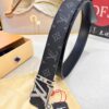 6932032b3a89a121ed5510b1 Louis Vuitton LV Belt, ZP Synchronized New Men's Belt with Monogram Imported Fabric, Full-Grain Calfskin Plain Weave, Reversible Design, Diamond-Paved Letter Hardware, 3.8cm Width