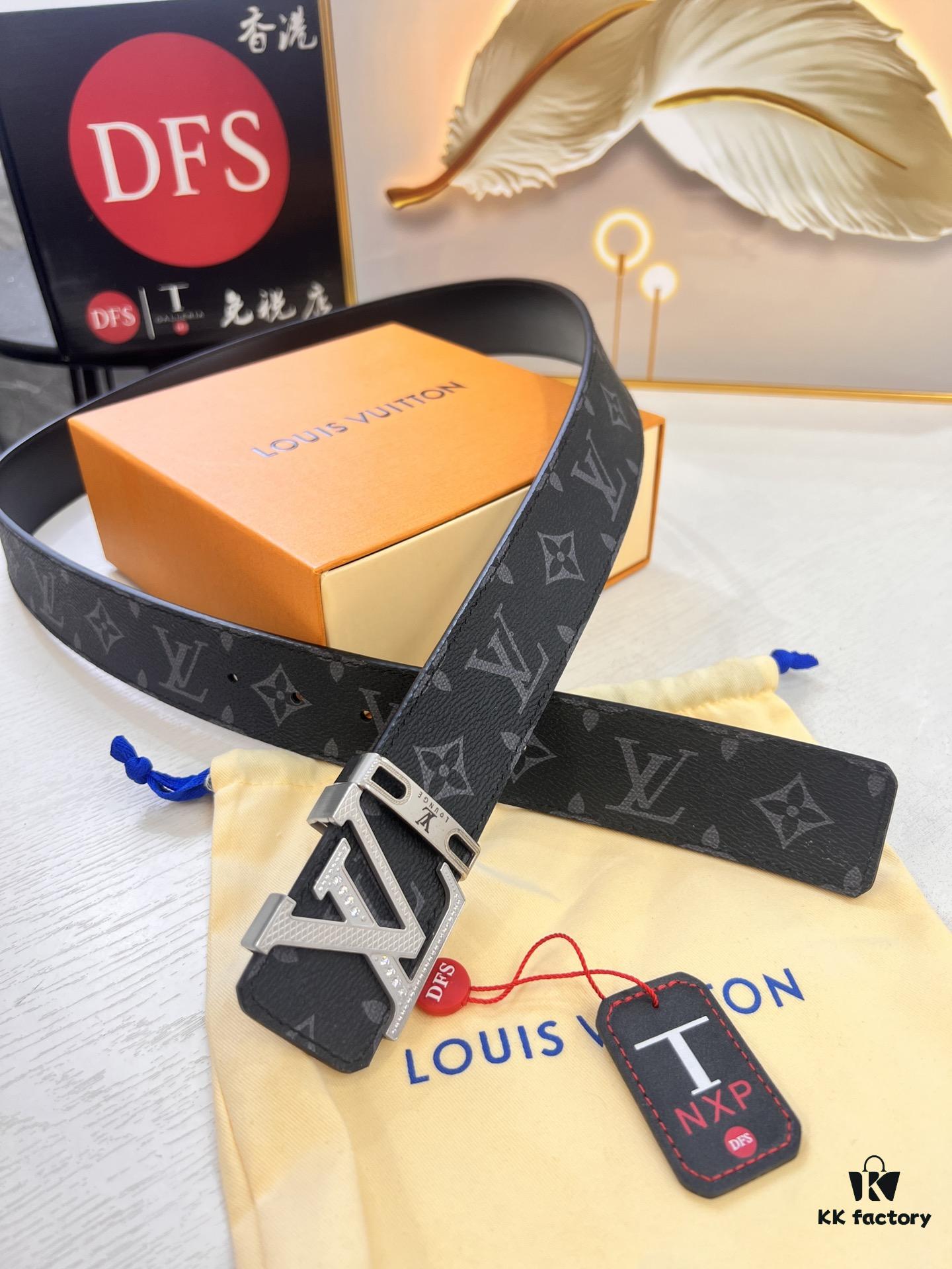 6932032b3a89a121ed5510b2 Louis Vuitton LV Belt, ZP Synchronized New Men's Belt with Monogram Imported Fabric, Full-Grain Calfskin Plain Weave, Reversible Design, Diamond-Paved Letter Hardware, 3.8cm Width