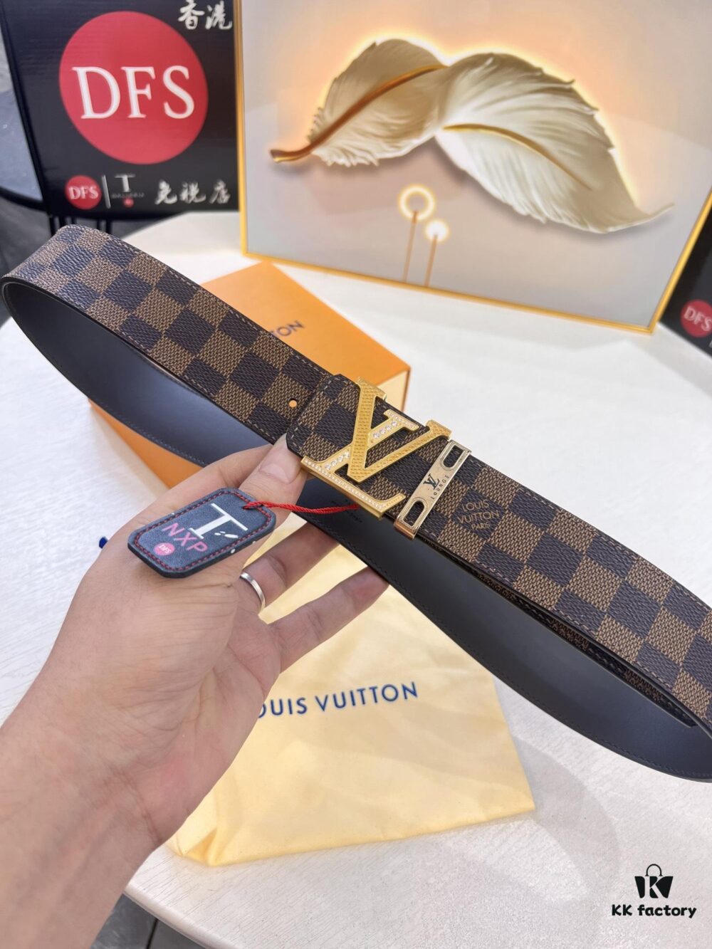 6932032b3a89a121ed5510b4 Louis Vuitton LV Belt, ZP Synchronized New Men's Belt with Monogram Imported Fabric, Full-Grain Cowhide Plain Weave, Reversible Design, Diamond-Inlaid Letter Hardware, 3.8cm Width