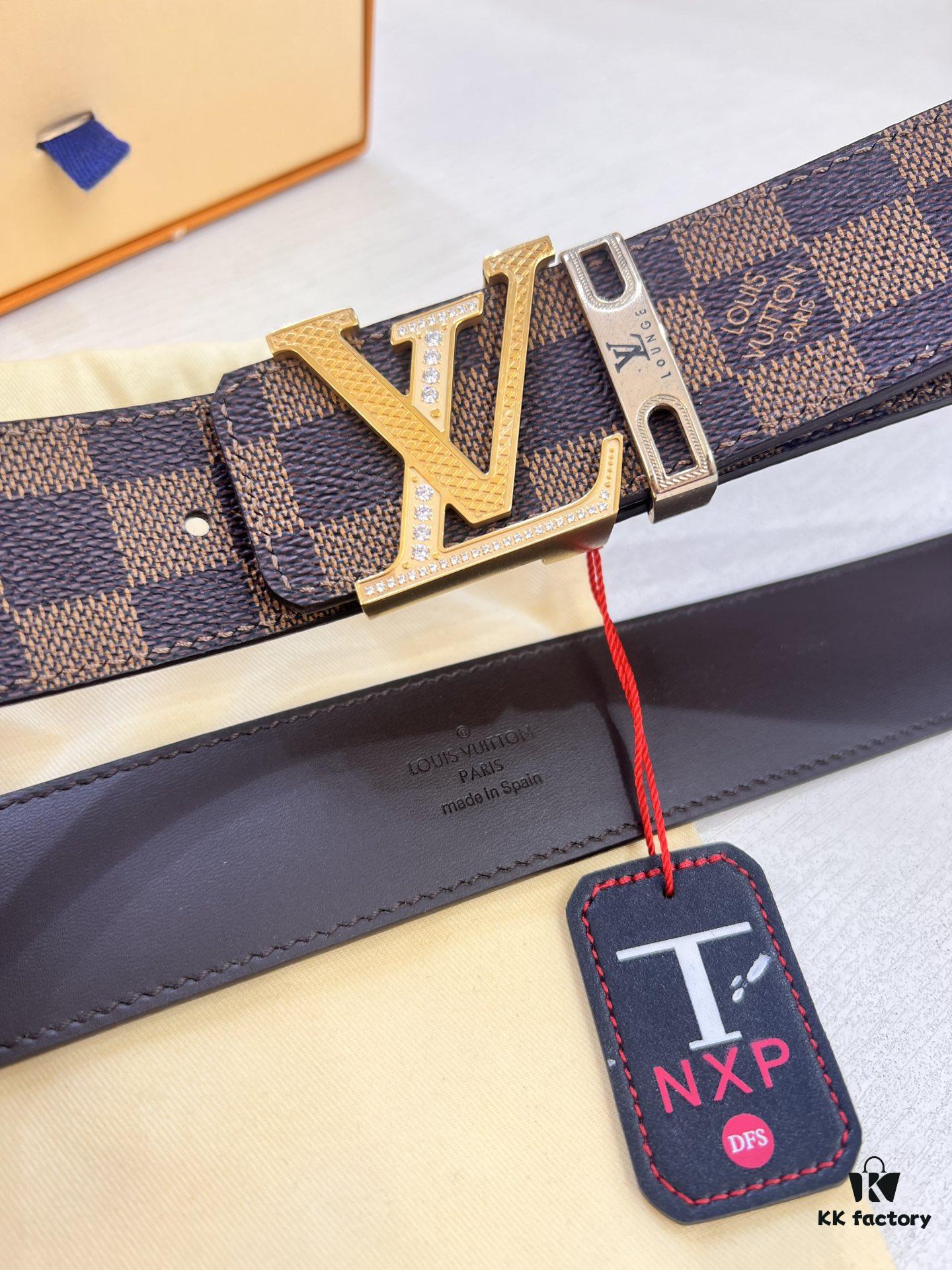 6932032b3a89a121ed5510b5 Louis Vuitton LV Belt, ZP Synchronized New Men's Belt with Monogram Imported Fabric, Full-Grain Cowhide Plain Weave, Reversible Design, Diamond-Inlaid Letter Hardware, 3.8cm Width