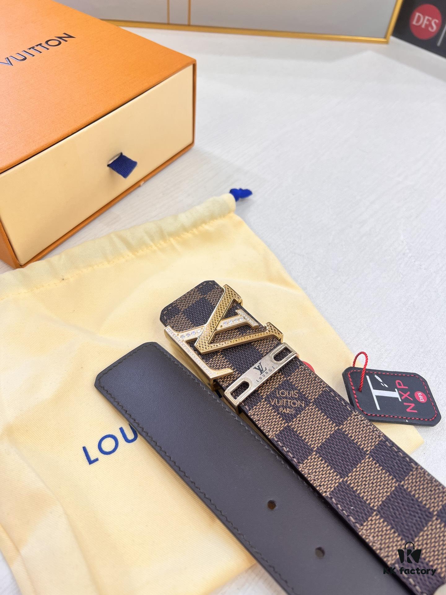 6932032b3a89a121ed5510b6 Louis Vuitton LV Belt, ZP Synchronized New Men's Belt with Monogram Imported Fabric, Full-Grain Cowhide Plain Weave, Reversible Design, Diamond-Inlaid Letter Hardware, 3.8cm Width