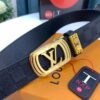 693203323a89a121ed5510c6 Louis Vuitton Automatic Buckle Belt, Top-Quality Genuine Leather, Imported Full-Grain Calfskin with Refined Grain Texture, 3.5cm Width, Smooth Slide Mechanism, Stainless Steel LV Hardware