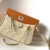 Louis Vuitton The Easy Pouch On Strap handbag from the Spring 2022 Collection is crafted from Monogram Empreinte leather.