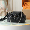 Louis Vuitton The M25554 Odyssée handbag in black full leather, hailing from the Early Autumn 2025 collection, cleverly references the 2024 Cruise collection.
