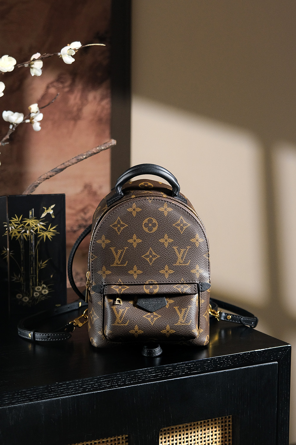 Louis Vuitton PALM SPRINGS Mini Backpack Series — "Chip" Diamond Pattern Code #M44873