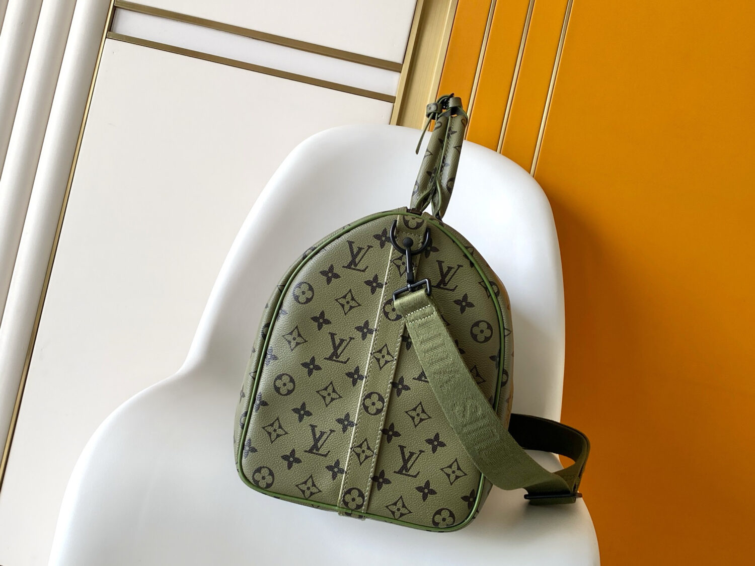 1 Louis Vuitton This Keepall Bandoulière 45 travel bag is part of the Monogram Tones collection.