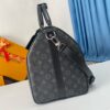 1 Louis Vuitton The Keepall 50 travel bag, crafted from the new, iconic black and grey Monogram Eclipse canvas.