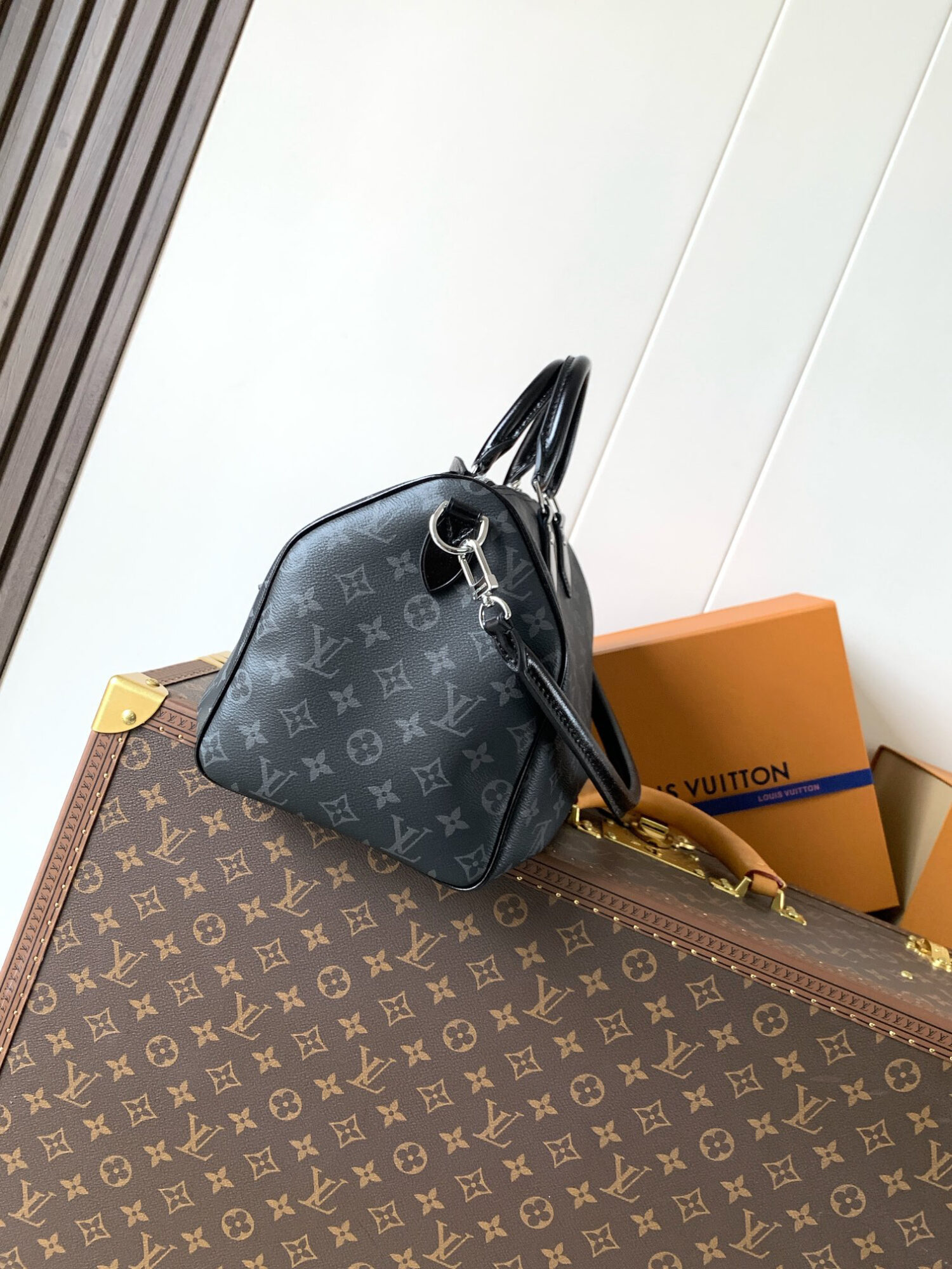 1 Louis Vuitton This Speedy Soft 30 handbag, part of the Ski Collection, reimagines the classic design in Monogram Eclipse canvas.