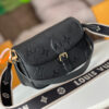 1 Louis Vuitton This Diane handbag is crafted from Louis Vuitton's classic Monogram Empreinte embossed leather.