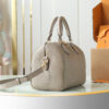 1 Louis Vuitton M59273 Grey — Full Leather Embossed Speedy "Pillow" Bag — Speedy Bandoulière 25 Handbag (M58947)