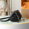 Louis Vuitton The M25554 Odyssée handbag in black full leather, hailing from the Early Autumn 2025 collection, cleverly references the 2024 Cruise collection.