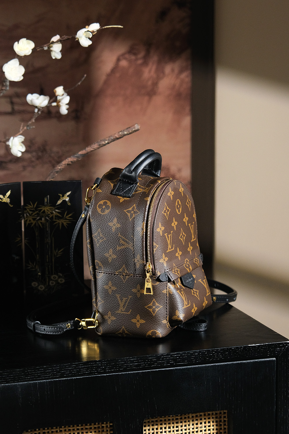 1 Louis Vuitton PALM SPRINGS Mini Backpack Series — "Chip" Diamond Pattern Code #M44873