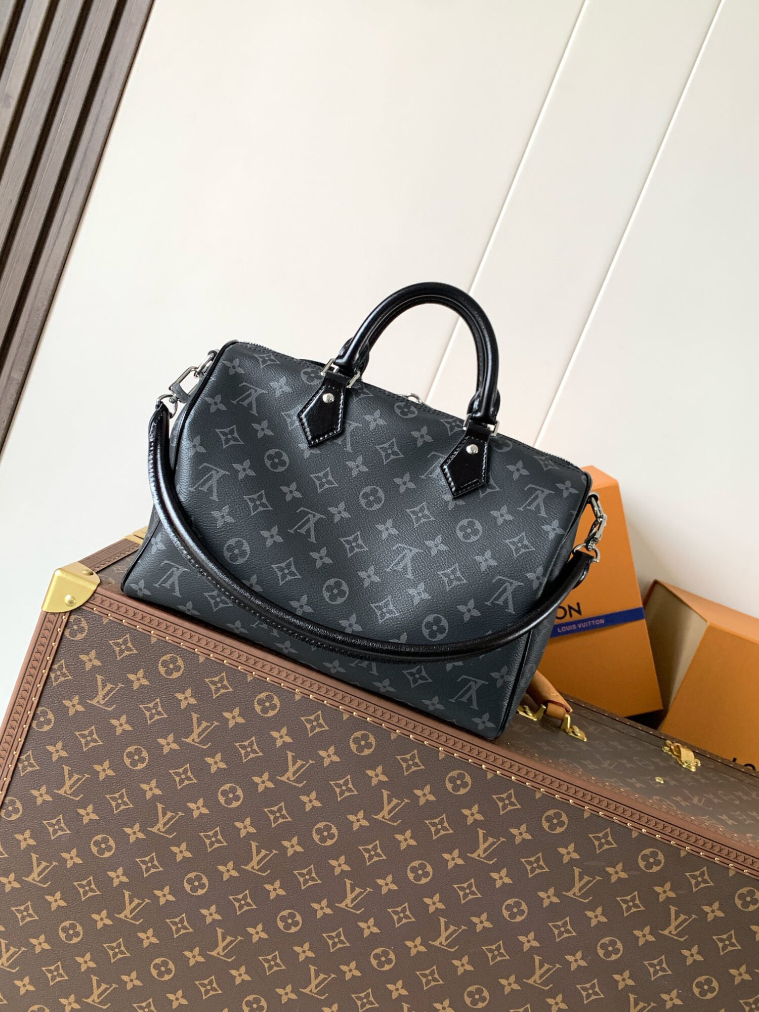 2 Louis Vuitton This Speedy Soft 30 handbag, part of the Ski Collection, reimagines the classic design in Monogram Eclipse canvas.