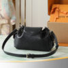 Louis Vuitton The M25554 Odyssée handbag in black full leather, hailing from the Early Autumn 2025 collection, cleverly references the 2024 Cruise collection.