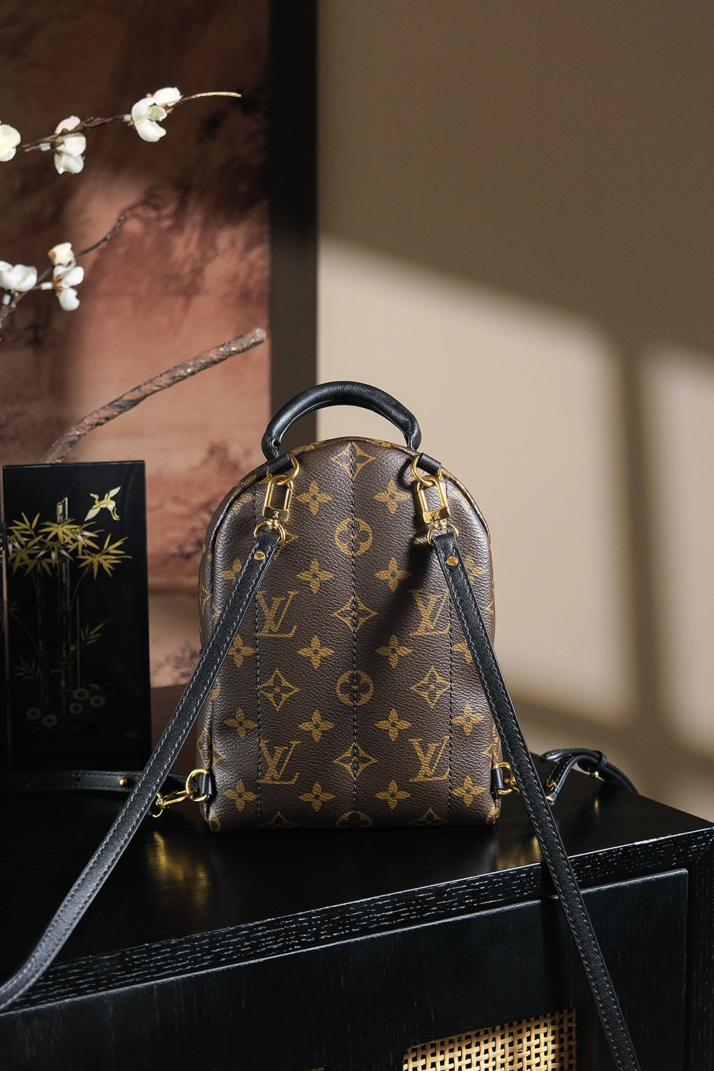 2 Louis Vuitton PALM SPRINGS Mini Backpack Series — "Chip" Diamond Pattern Code #M44873